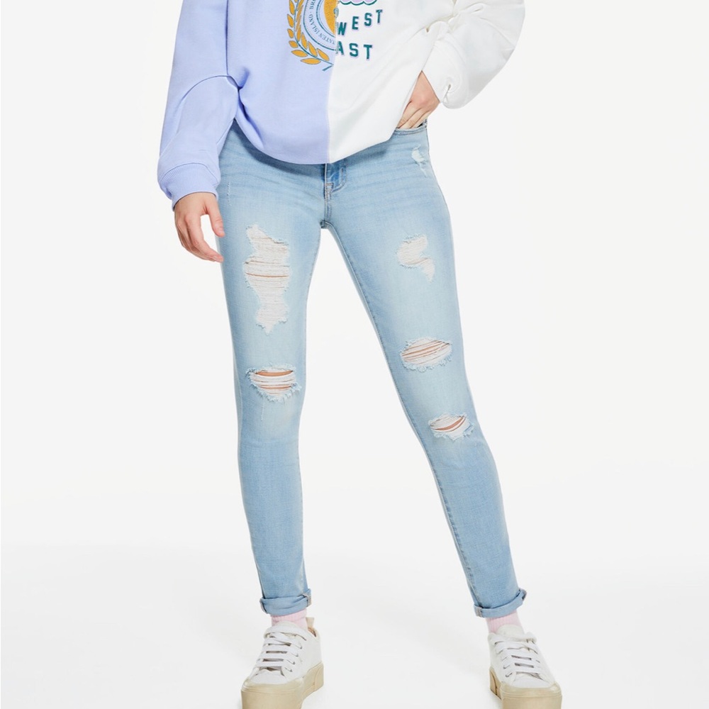 Aeropostale Light Wash High Rise Jeggings Regular Length